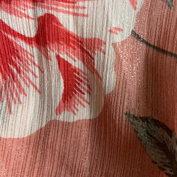 Crystal Doll red floral print maxi dress  SZ  9 - Picture 7 of 11